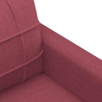 2-Sitzer Sofa Weinrot – Bequemes Polstersofa mit Kissen