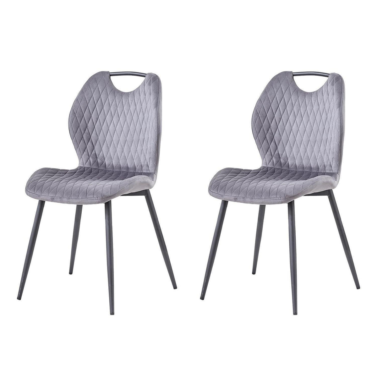 Graue Esszimmerstühle 2er-Set | Modern & Bequem
