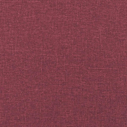 3-Sitzer Sofa mit Hocker, Weinrot – Schlaffunktion & Modernes Design