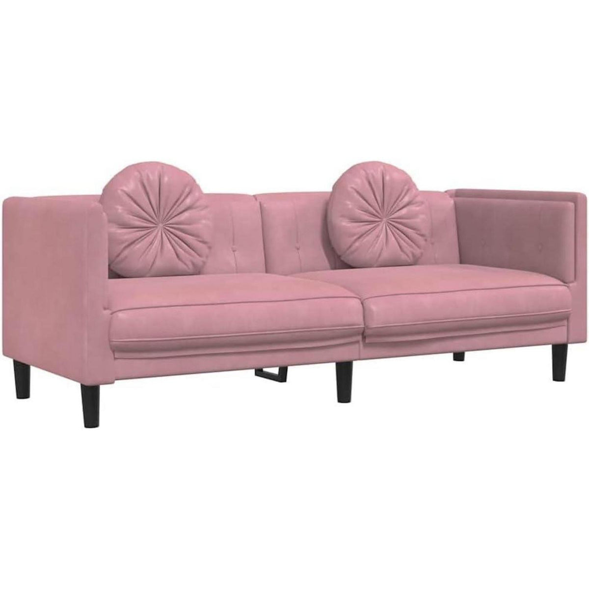3-Sitzer Samtsofa Rosa – Bequeme Couch für Wohnzimmer