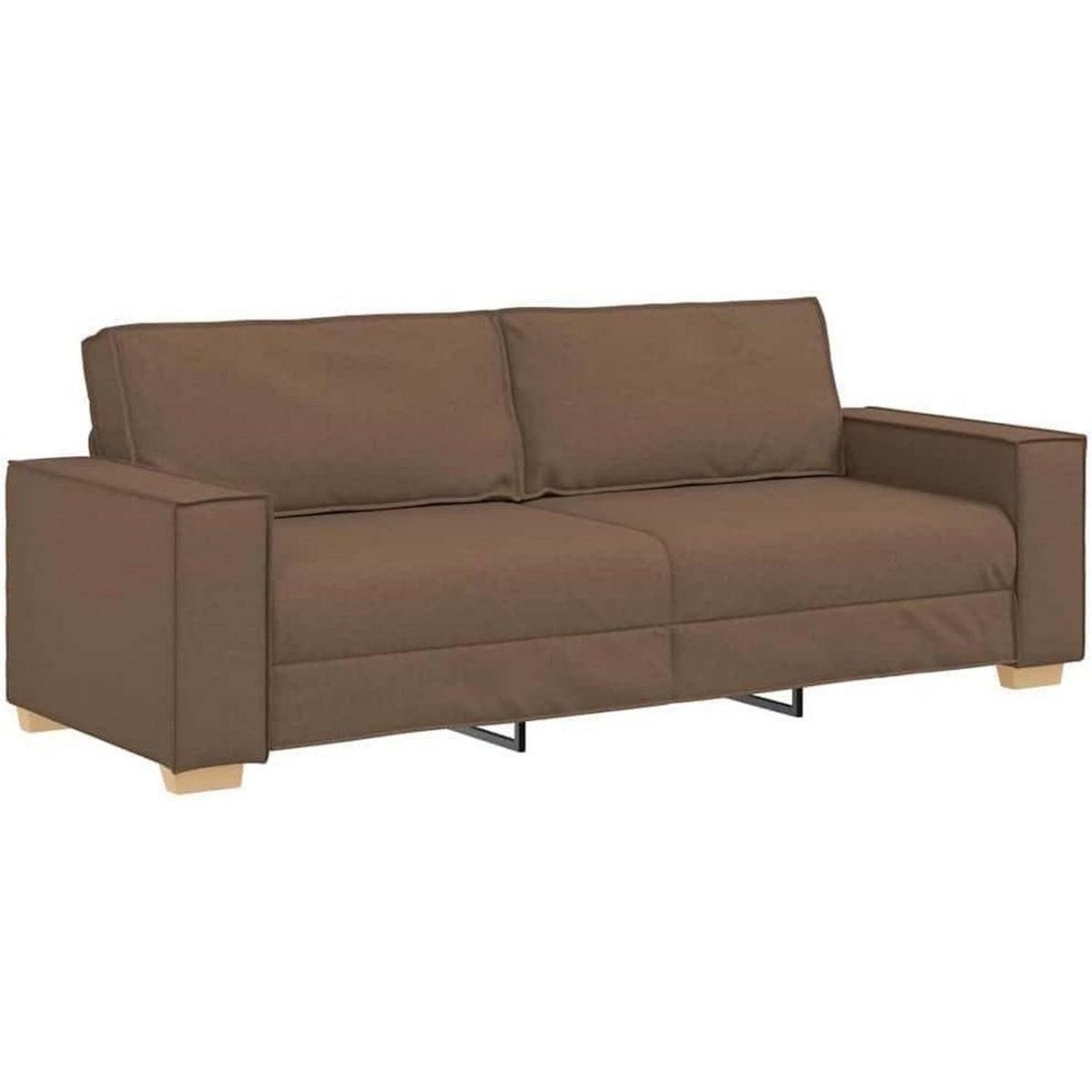 Braunes Sofa-Set: 3-Sitzer, 2-Sitzer & Sessel | Stoff & Komfort