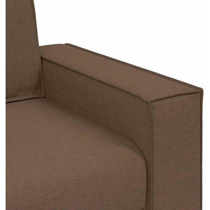Braunes Sofa-Set: 3-Sitzer, 2-Sitzer & Sessel | Stoff & Komfort