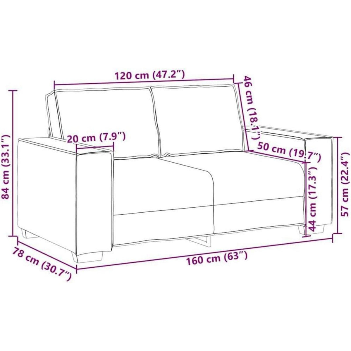 Braunes Sofa-Set: 3-Sitzer, 2-Sitzer & Sessel | Stoff & Komfort