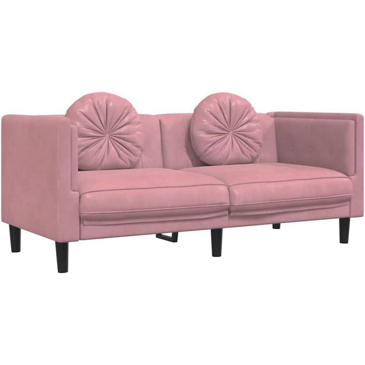 2-Sitzer Samtsofa Rosa – Modernes Polstersofa für Wohnzimmer