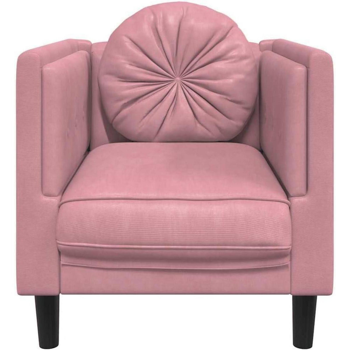 Modernes Samt Sofa 2-Sitzer Rosa – Bequemes Wohnzimmer Sofa