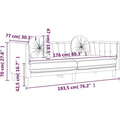 Modernes 3-Sitzer Sofa mit Samtbezug in Weinrot