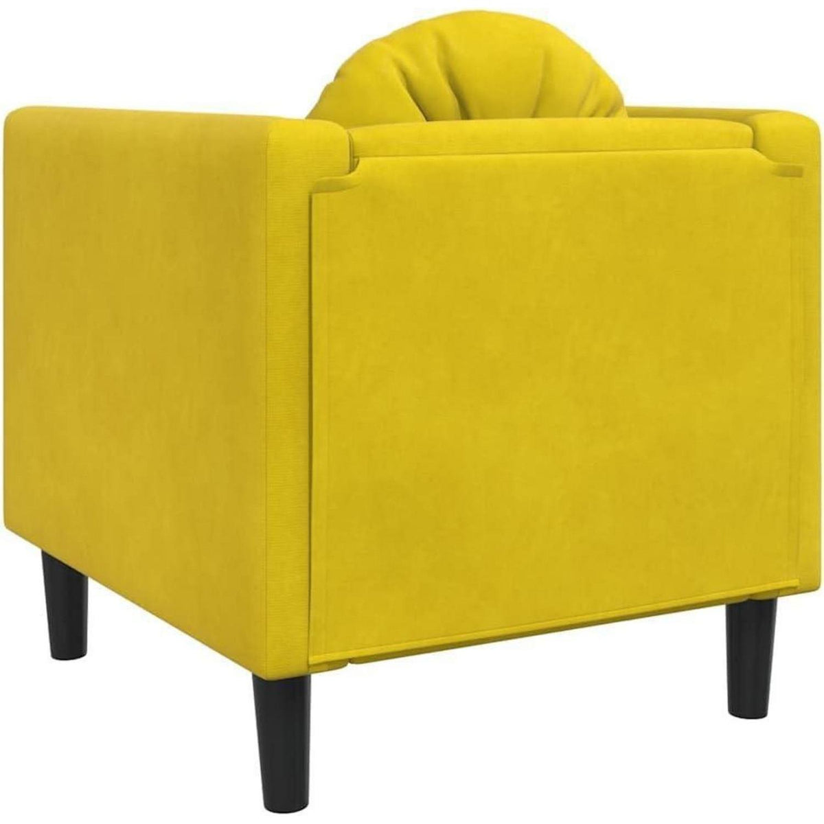 Samt Sofa Gelb – Modernes Wohnzimmer Sofa mit Kissen