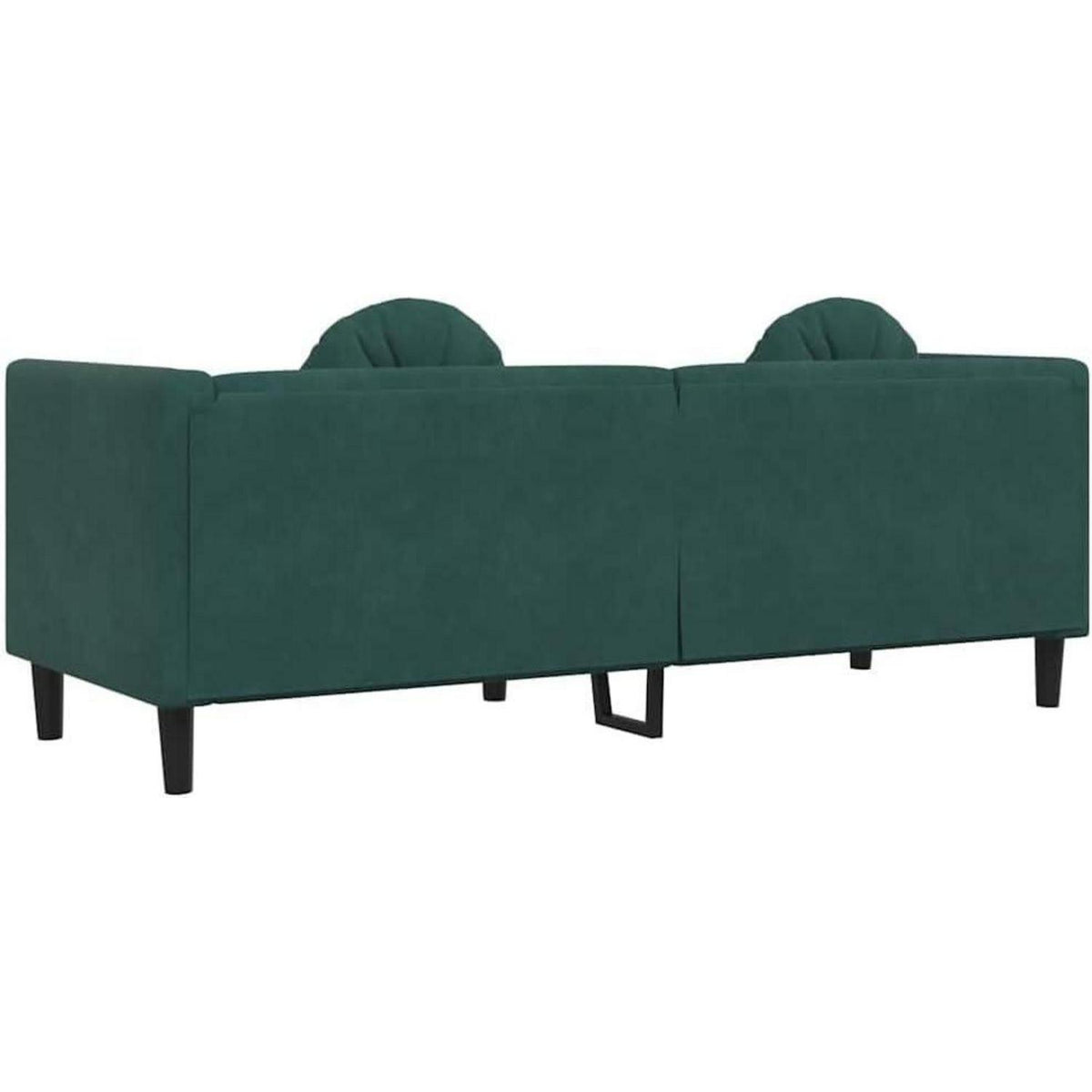 Modernes 3-Sitzer Sofa Dunkelgrün Samt mit Kissen