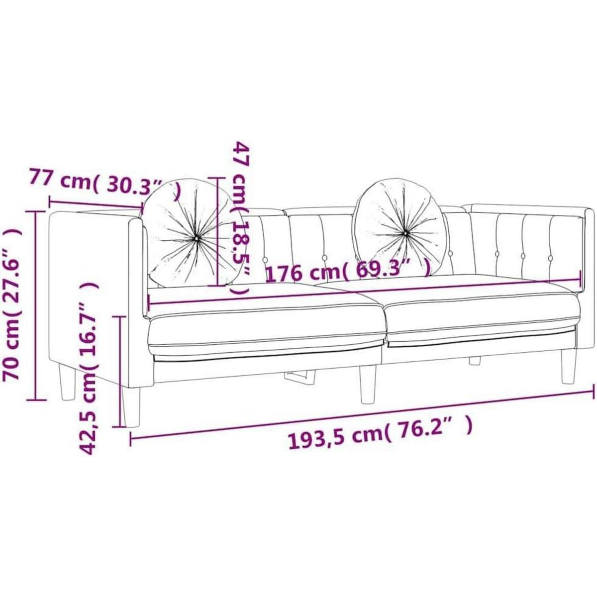 3-Sitzer Samt Sofa Modernes Wohnzimmer Sofa Hellgrau