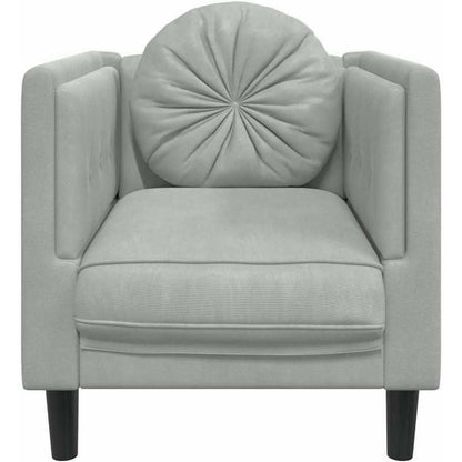 Samt Sofa Modernes Wohnzimmer Sofa Hellgrau 71x77x70cm