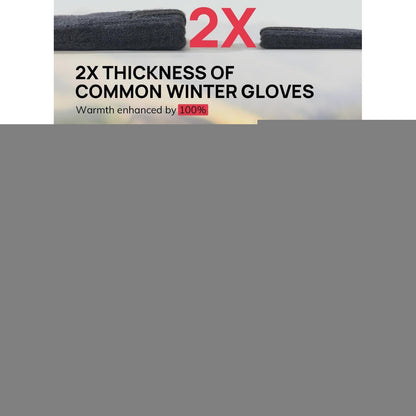 Warme Winterhandschuhe Merino Wolle Touchscreen Schwarz XL