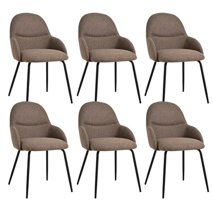 Esszimmerstühle 6er Set mit Armlehne – Braun, Ergonomisch & Modern