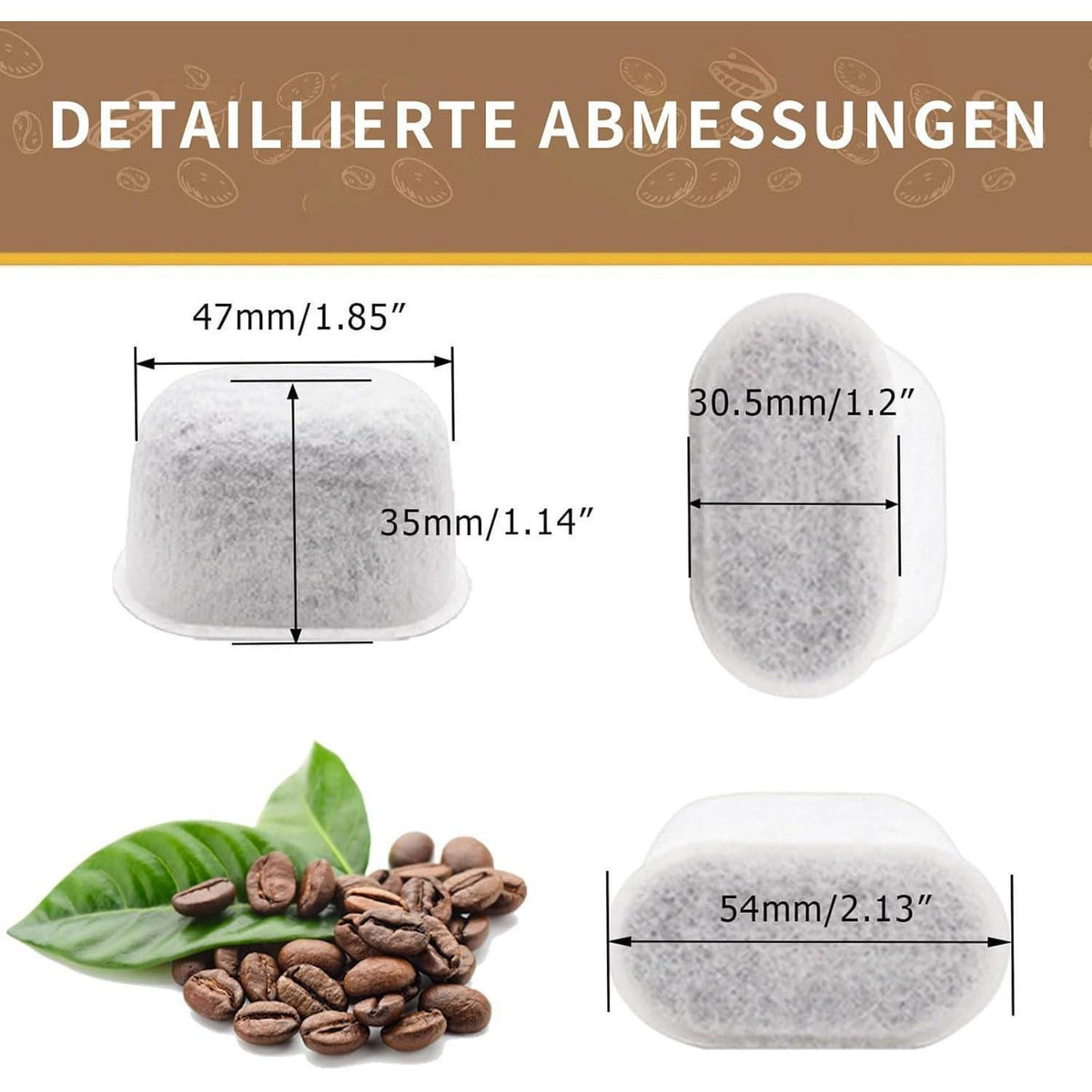 12x Wasserfilter Aktivkohle für Ninja Kaffeevollautomat