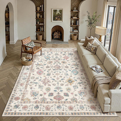 Waschbarer Teppich Wohnzimmer 300x400cm – Vintage Design & Rutschfest