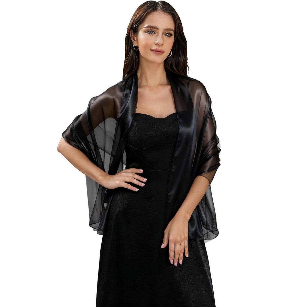 Elegante Stola für Abendkleider und Hochzeiten in Schwarz