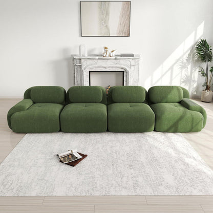 4-Sitzer Cord Sofa Grün – Modernes Wohnzimmer Sofa