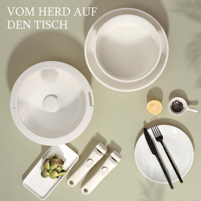 11-teiliges Topfset mit abnehmbarem Griff – Induktion & mehr