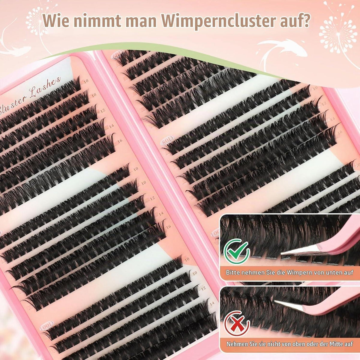 Wimpern Extensions Kit 580 St. | 10-16mm | Kleber & Entferner