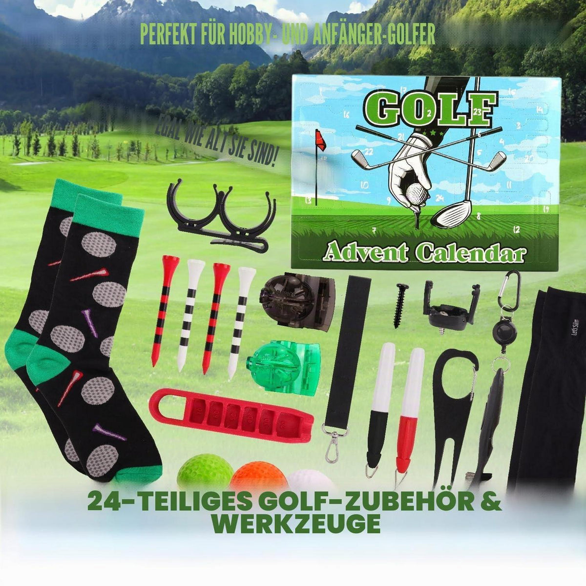 Golf Adventskalender 2026 für Herren – 24 Tage Golf-Überraschungen