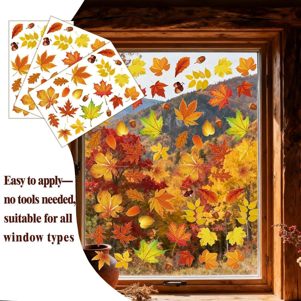 Fensterbilder Herbst Kinder – 9er Set | Deko für Zuhause & Kita