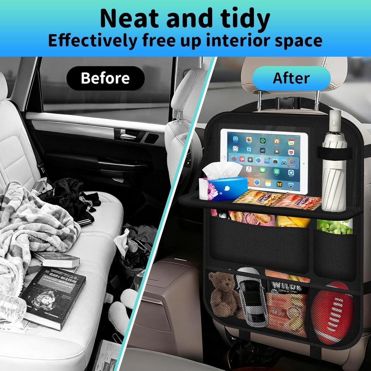 Auto Organizer Rücksitz mit Klapptisch & Tablet-Halterung