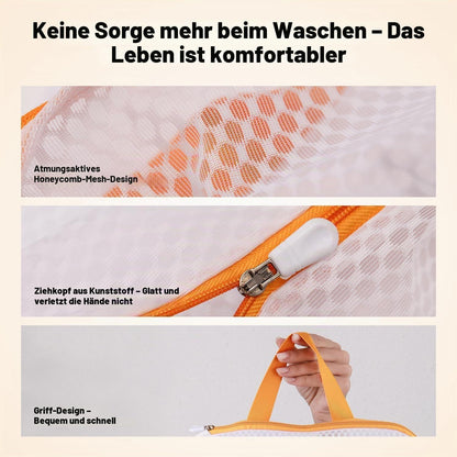 Wäschesack Netz für Waschmaschine – 1L + 2M Orange