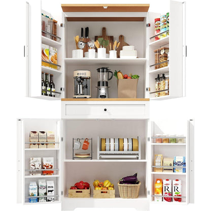 Küchenschrank mit 12 Fächern & Schubladen – 80x40x180cm