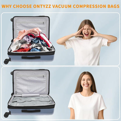 Wiederverwendbare Vakuumbeutel Kleidung – Set mit Pumpe & Reise-Organizer
