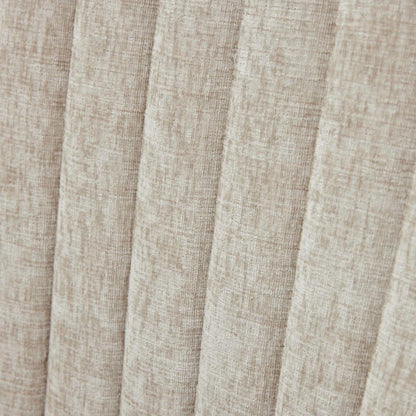Esszimmerstühle 6er Set Beige, Chenille-Stoff & Goldene Beine