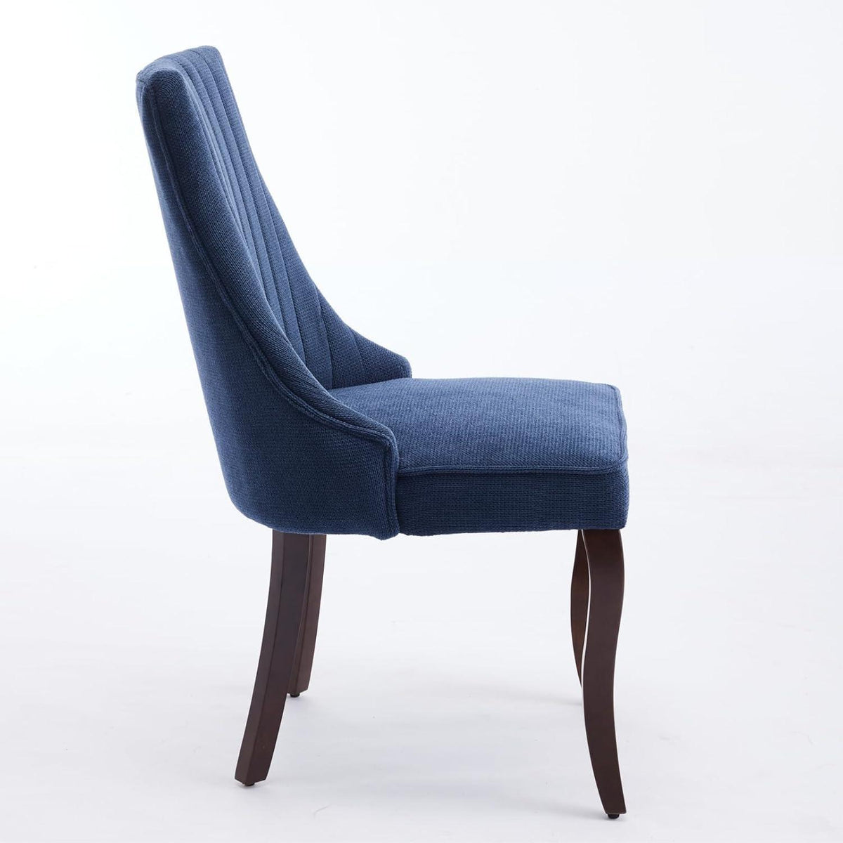 Esszimmerstühle 4er Set Blau – Bequemer Chenille-Stoff & Massivholz