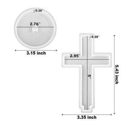 Silikonform Kreuz für Epoxidharz, Gießharz & Basteln