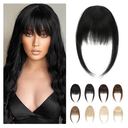 Clip in Pony Echthaar Schwarz – Ordentlicher Gerader Pony