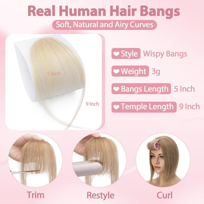 Luftiger Pony Haarteil #613 Blond – Zarter, jugendlicher Look