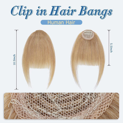 Clip in Pony Echthaar Dunkelblond – Ordentlicher Gerader Pony