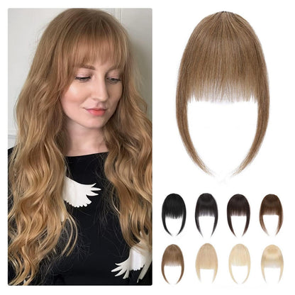 Clip in Pony Echthaar Hellbraun – Ordentlicher Gerader Pony