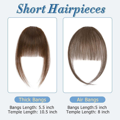 Clip in Pony Echthaar Hellbraun – Ordentlicher Gerader Pony
