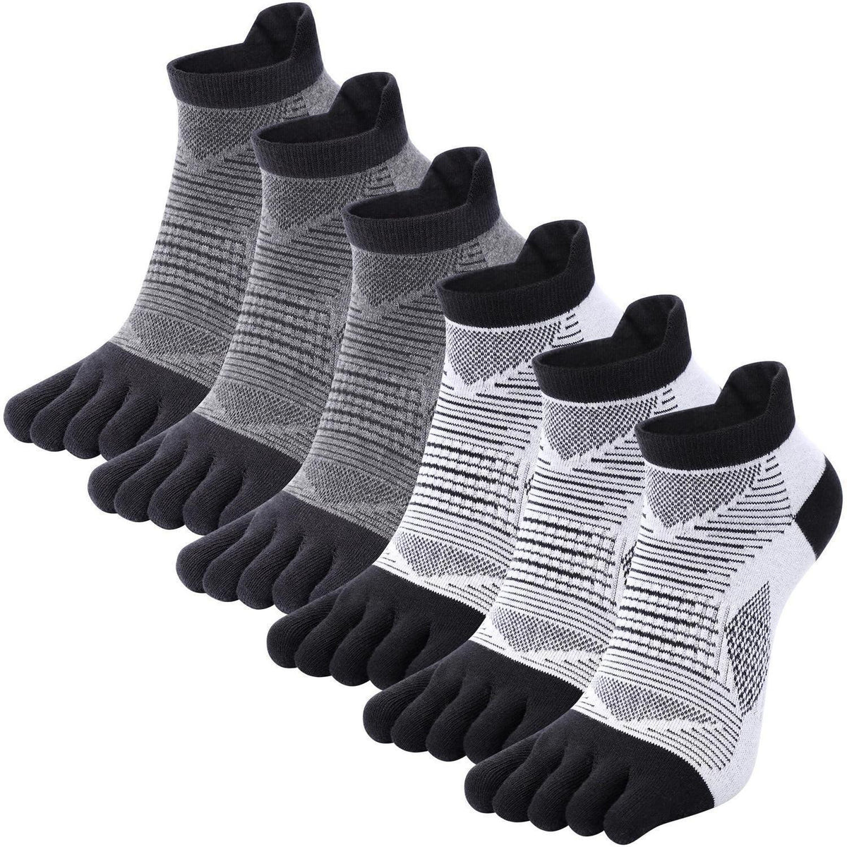 Damen Zehensocken 6er Pack – Atmungsaktiv & Sportsocken 39-42