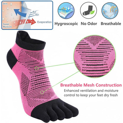 Damen Zehensocken 6er Pack – Atmungsaktiv & Sportsocken 39-42