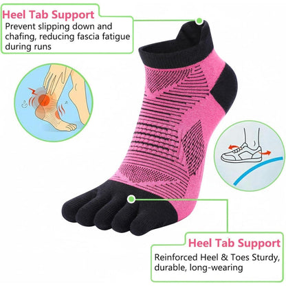 Damen Zehensocken 6er Pack – Atmungsaktiv & Sportsocken 39-42