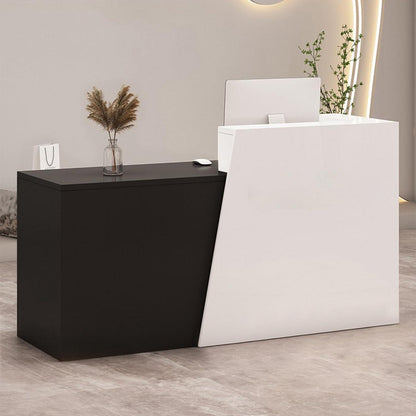 Empfangstheke mit Schublade – Weiß & Schwarz, 240cm
