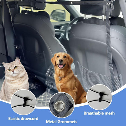 Hundegitter Auto – Trennnetz für Rücksitz & Kofferraum