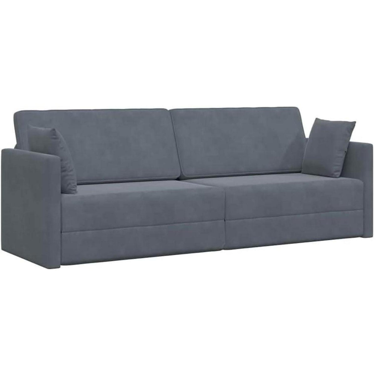 Schlafsofa Bodensofa Dunkelgrau – Komfortables Sofa mit Pillow Support