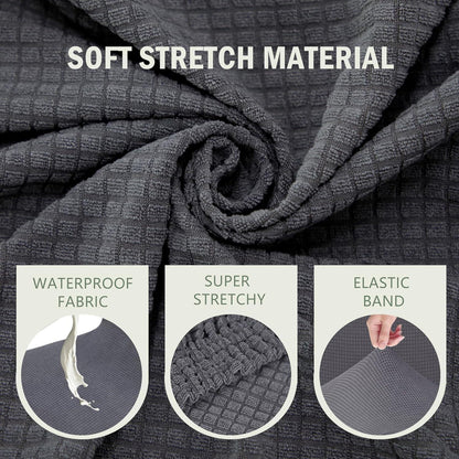 Stuhlhussen 4er Set – Grau, Stretch & Waschbar