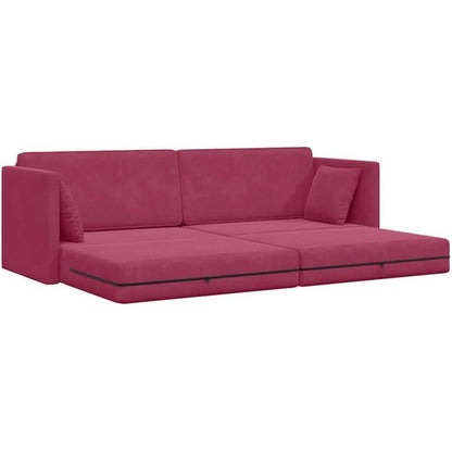 Faltbares Schlafsofa Bodenmatratze Weinrot – Komfortabel & Vielseitig