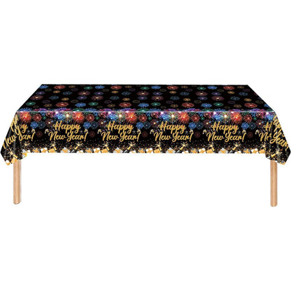 Silvester Tischdecke Happy New Year Deko 2027 – 137x274 cm