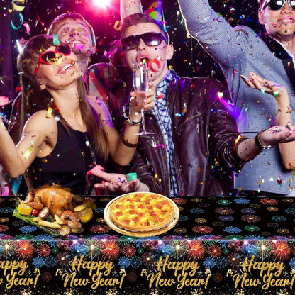 Silvester Tischdecke Happy New Year Deko 2027 – 137x274 cm