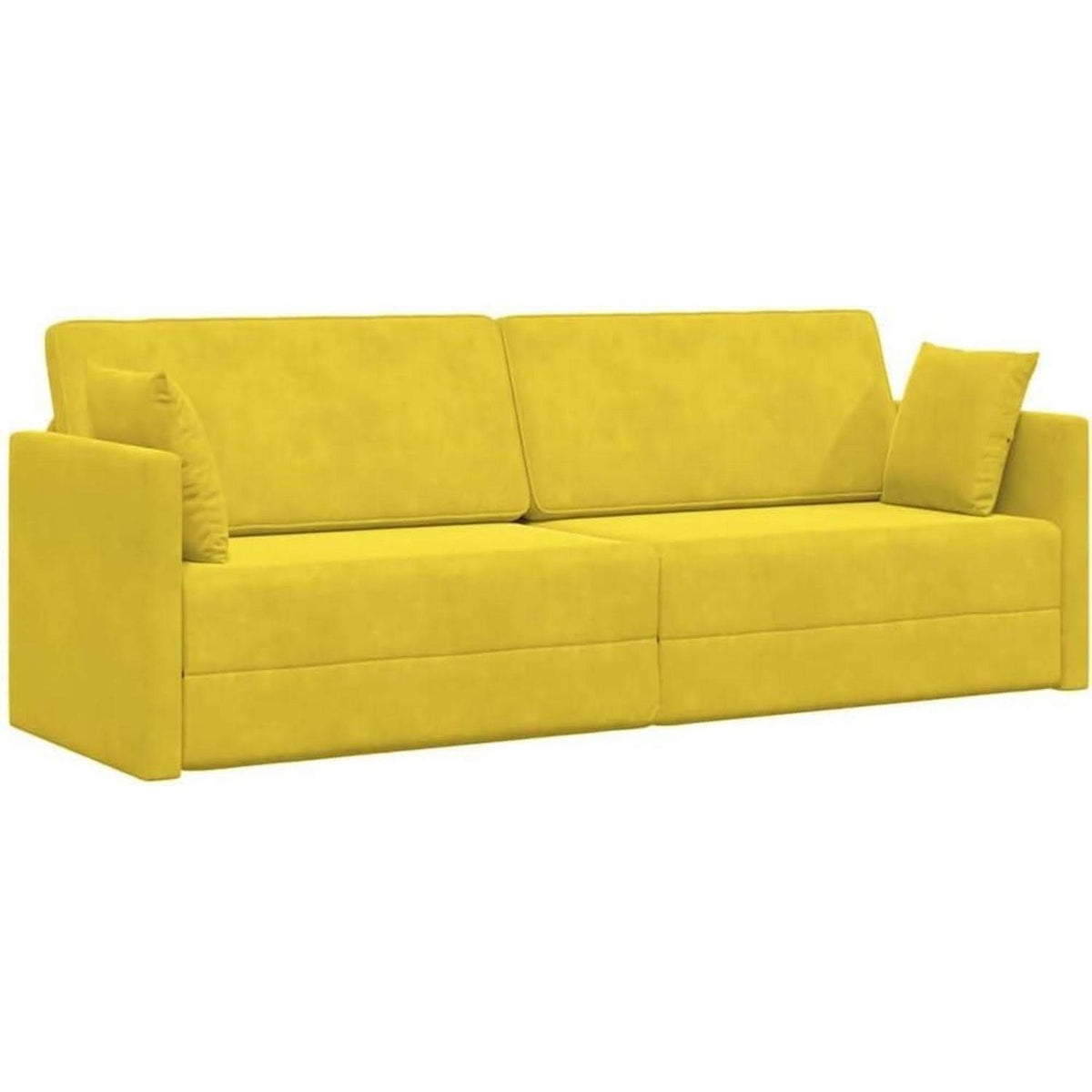 Faltbares Schlafsofa Bodenmatratze Gelb – Bequeme Couch
