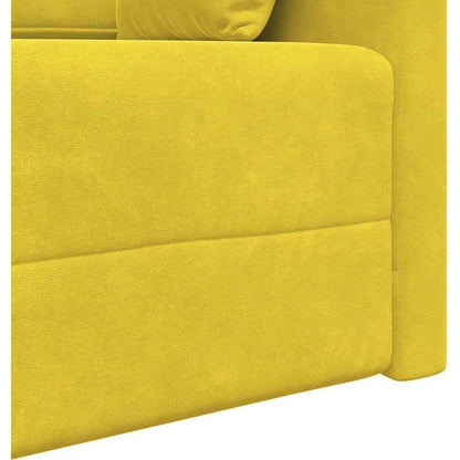 Faltbares Schlafsofa Bodenmatratze Gelb – Bequeme Couch
