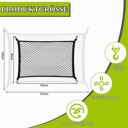Kofferraumnetz Auto 80x100cm – Dehnbar, Robust & Vielseitig