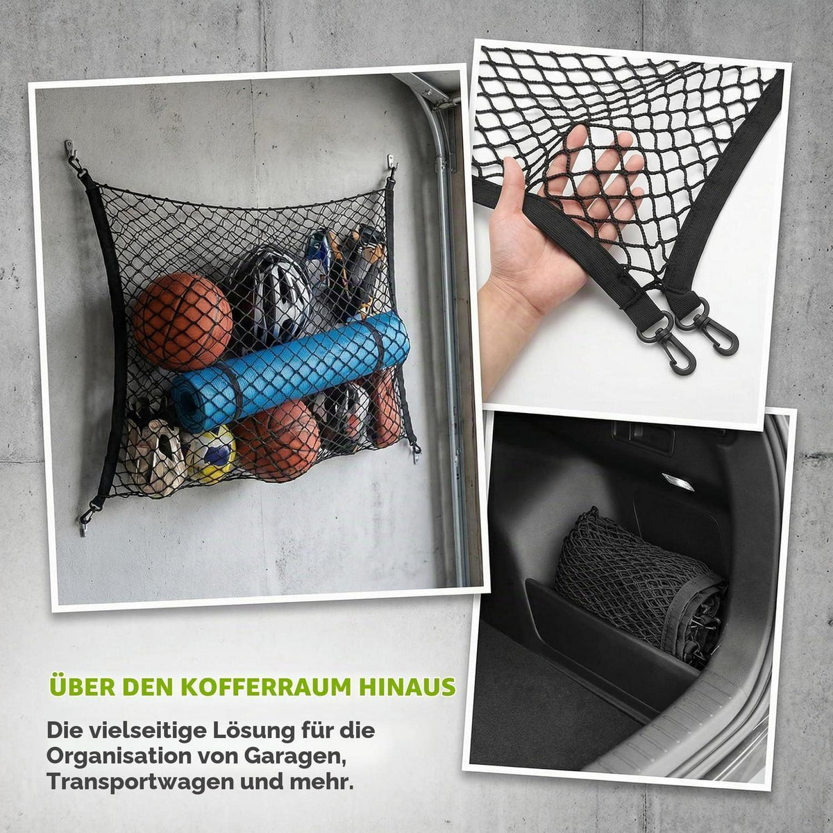 Kofferraumnetz Auto 80x100cm – Dehnbar, Robust & Vielseitig